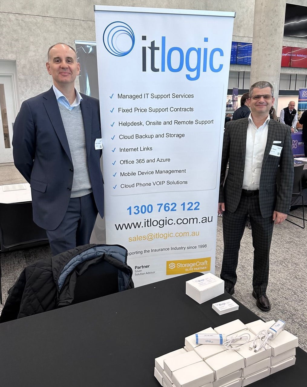 IT Logic representatives at a Steadfast industry event